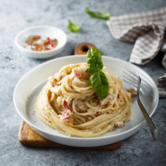 KIT RECETTE POUR LES MEILLEURES SPAGHETTI CARBONARA SUR LA BASE DE 4 PERSONNES