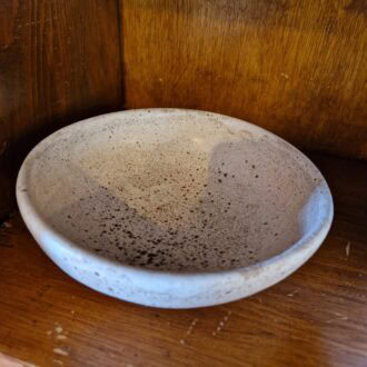 Bol assiette en Grès émaillé Beige Moucheté - Artisanat Corse par Chloé Sorro