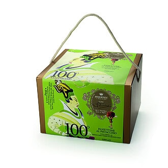 Panettone artisanal à la Pistache de Bronte 1kg de la Maison G.Cova à Milan