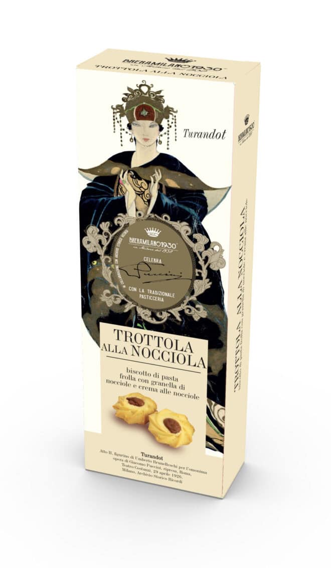 6 paquets de Biscuits sablés à la crème de noisettes en étui G. Puccini – Breramilano 90 g