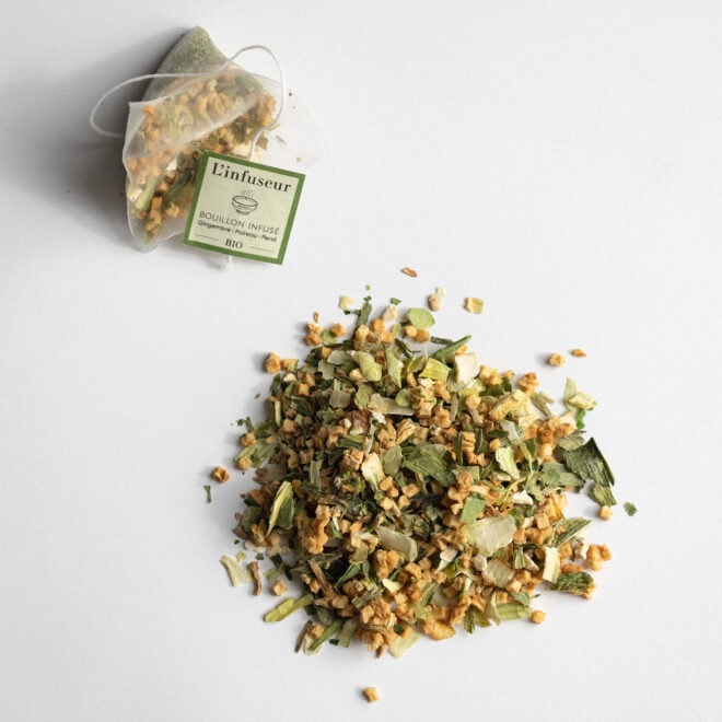 BOUILLON POIREAUX GINGEMBRE 15 SACHET - L'INFUSEUR – Image 2
