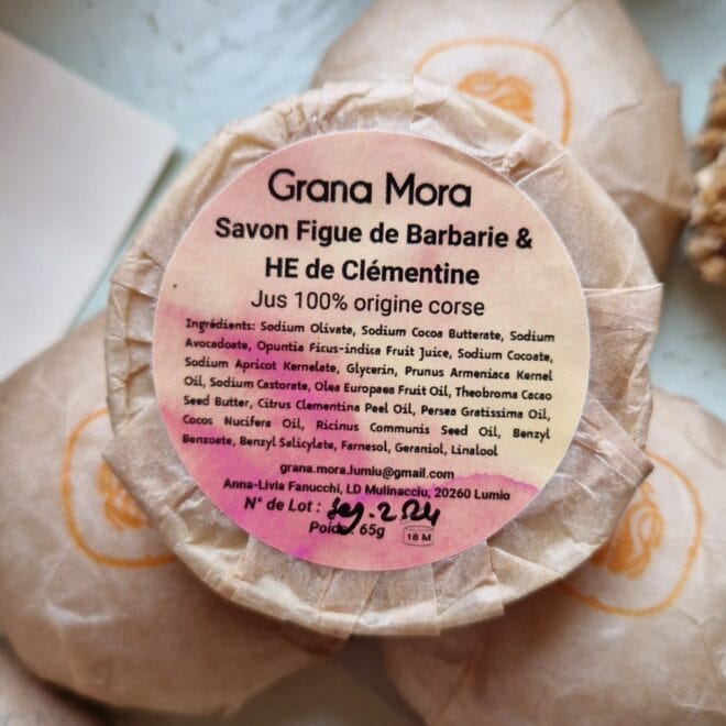 Savon Figue de barbarie et Clémentine Corse 65gr – Image 3