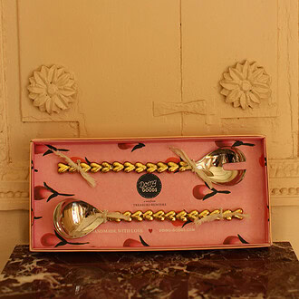 Service à salade Holly Heart dans un coffret cadeau - Doing Goods