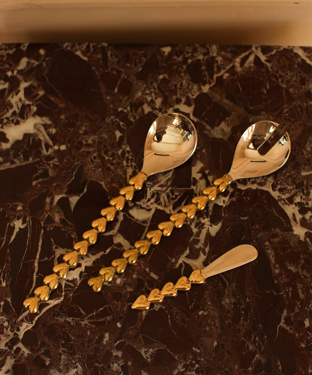 Service à salade Holly Heart dans un coffret cadeau - Doing Goods – Image 4