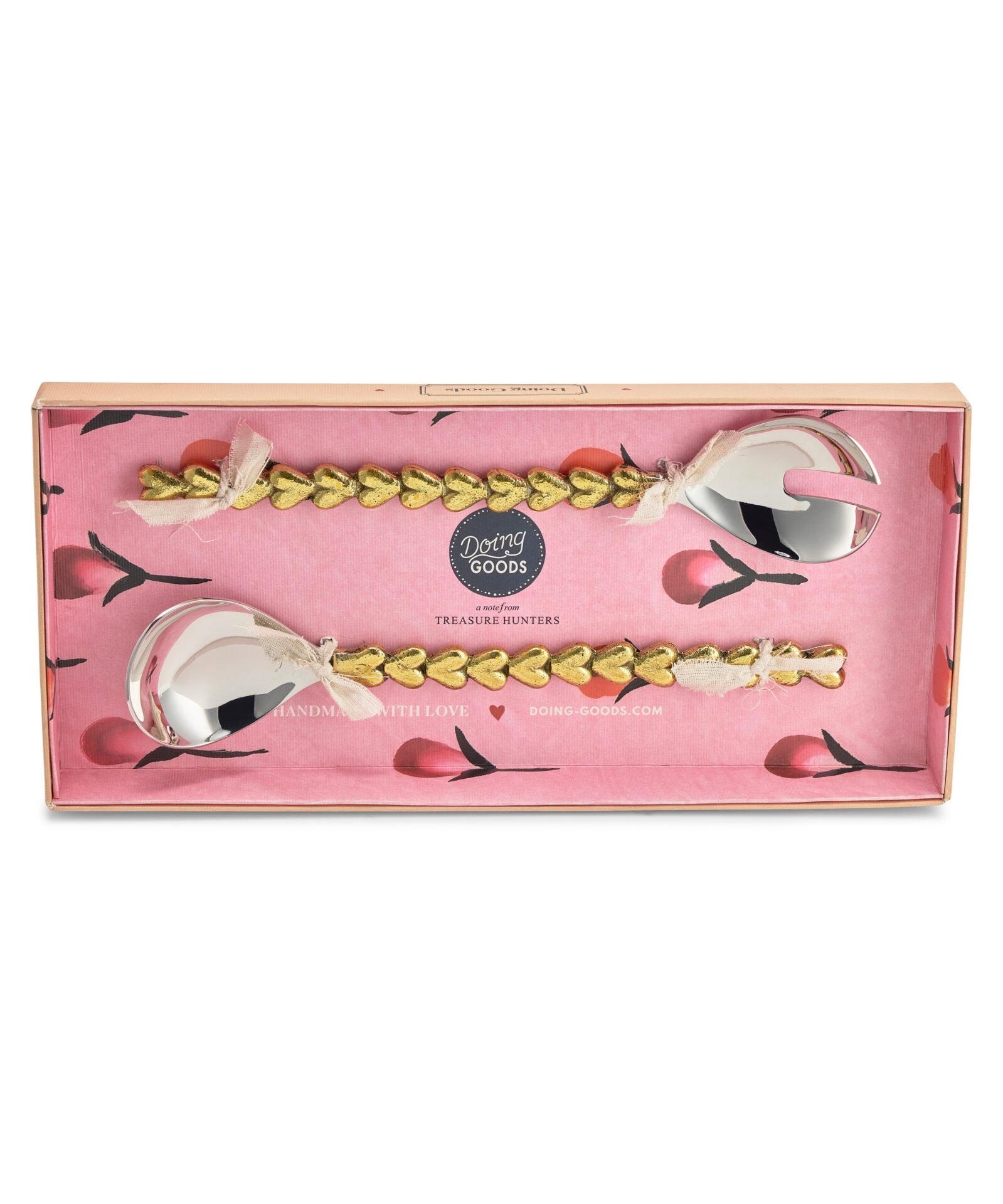 Service à salade Holly Heart dans un coffret cadeau - Doing Goods – Image 3