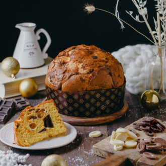 Panettone aux trois chocolats 0.750 kg- Patisserie Penna