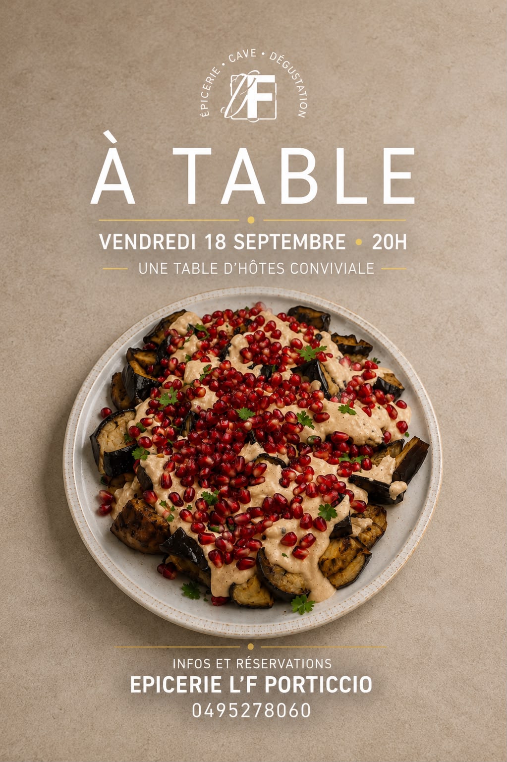 A TABLE! table privée du 18 septembre 2026