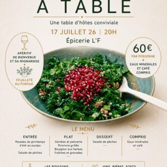 A TABLE! table privée du 17 juillet 2026